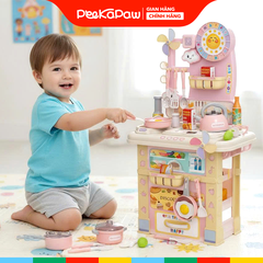 Đồ chơi nhà bếp nấu ăn kệ bếp 69cm 21 chi tiết 669H-4 PeeKaPaw Toys