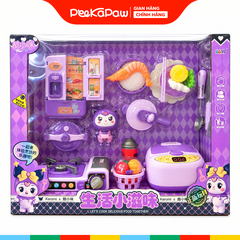 Đồ chơi nhà bếp Kuromi bếp ga nồi cơm điện hộp 50cm 8850 PeeKaPaw Toys