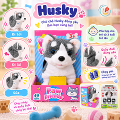 Đồ chơi thú cưng chạy pin biết quẩy đuôi di chuyển kêu tiếng PeeKaPaw Toys