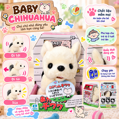 Đồ chơi thú cưng chạy pin biết quẩy đuôi di chuyển kêu tiếng PeeKaPaw Toys