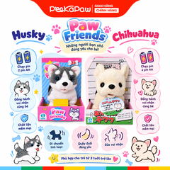 Đồ chơi thú cưng chạy pin biết quẩy đuôi di chuyển kêu tiếng PeeKaPaw Toys