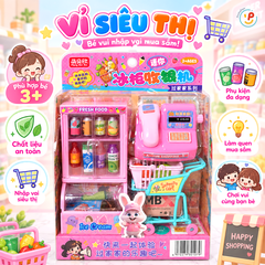 Vỉ đồ chơi siêu thị tủ lạnh Thỏ hồng 1368-107 PeeKaPaw Toys