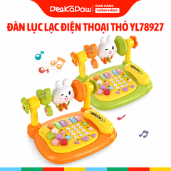 Đồ chơi đàn piano kết hợp điện thoại lục lạc Thỏ YL78927 PeeKaPaw Toys