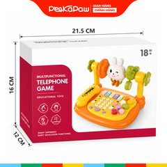 Đồ chơi đàn piano kết hợp điện thoại lục lạc Thỏ YL78927 PeeKaPaw Toys