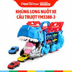 Xe khủng long nuốt ô tô có cầu trượt kèm 6 xe YM3388-3 PeeKaPaw Toys