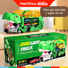 Xe khủng long nuốt ô tô có cầu trượt kèm 6 xe YM3388-3 PeeKaPaw Toys