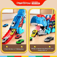 Xe khủng long nuốt ô tô có cầu trượt kèm 6 xe YM3388-3 PeeKaPaw Toys