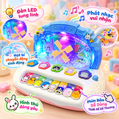 Đồ chơi Đàn piano cho bé cối xay phun tuyết âm thanh động vật 3349 PeeKaPaw Toys