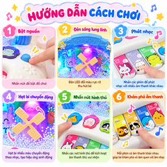 Đồ chơi Đàn piano cho bé cối xay phun tuyết âm thanh động vật 3349 PeeKaPaw Toys