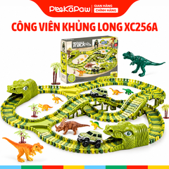 Bộ lắp ráp đường ray Công viên khủng long 240 chi tiết 50cm XC256A PeeKaPaw Toys