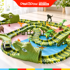 Bộ lắp ráp đường ray Công viên khủng long 240 chi tiết 50cm XC256A PeeKaPaw Toys