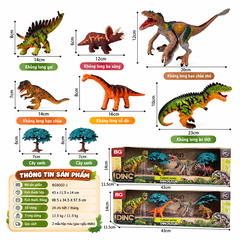 Đồ chơi mô hình Vườn khủng long hộp 43cm BG8002-1 PeeKaPaw Toys