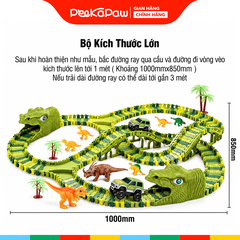 Bộ lắp ráp đường ray Công viên khủng long 240 chi tiết 50cm XC256A PeeKaPaw Toys