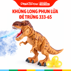 Khủng long chạy pin phun khói đẻ trứng chiếu hình 333-56 PeeKaPaw Toys