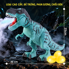 Khủng long chạy pin phun khói đẻ trứng chiếu hình 333-56 PeeKaPaw Toys
