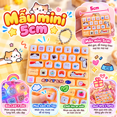 Bàn phím móc khoá mini 5cm có đèn nhiều mẫu PeeKaPaw Toys
