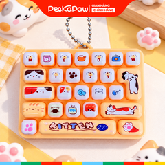 Bàn phím móc khoá mini 5cm có đèn nhiều mẫu PeeKaPaw Toys