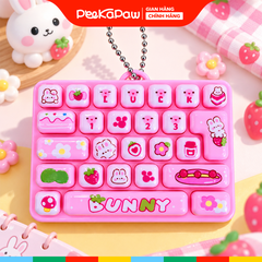 Bàn phím móc khoá mini 5cm có đèn nhiều mẫu PeeKaPaw Toys