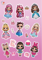 Sticker dán hình nhiều nhân vật vui nhộn