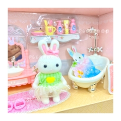 Đồ chơi Nhà Tắm mini Thỏ Hồng pastel đủ tiện nghi dễ thương cho bé 6620 đồ chơi trẻ em Peekaboo Toys