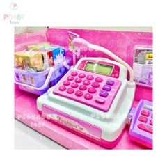 Đồ chơi siêu thị máy thu ngân có đèn và âm thanh màu hồng 36cm 5927 PeeKaPaw Toys