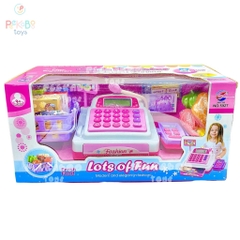 Đồ chơi siêu thị máy thu ngân có đèn và âm thanh màu hồng 36cm 5927 PeeKaPaw Toys
