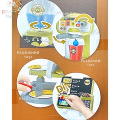 Bộ đồ chơi nấu ăn Nhà Hàng Nướng Bánh Pizza Máy Pha Café và Máy Tính Tiền Size Lớn 818-286 PeeKaPaw Toys
