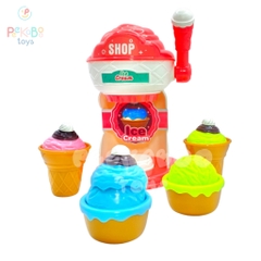 Đồ chơi Máy làm kem bán kem mini với màu sắc dễ thương cho bé Ice Cream Shop 818-255 PeeKaPaw Toys