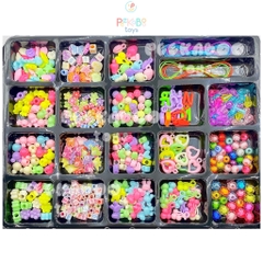 Đồ chơi khéo tay Xâu Vòng chuỗi hạt nhiều màu đa dạng chi tiết kiểu dáng cho bé