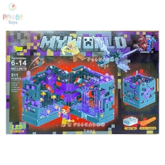 Đồ chơi lắp ráp xếp hình Mô Hình Toà Nhà Nhiều Tầng CÓ ĐÈN LED cho bé đồ chơi trẻ em Peekaboo Toys