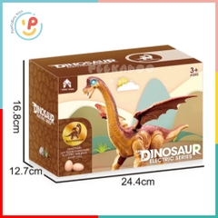 Đồ chơi Khủng Long Cổ Dài Đẻ Trứng có đèn LED và ÂM THANH Electric Jurrasic World 890A PeeKaPaw Toys