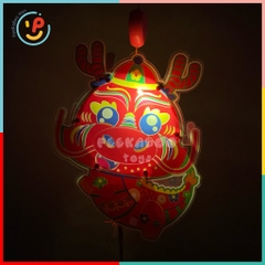 (Sẵn pin) Lồng đèn Trung Thu truyền thống 30cm giấy bóng kiếng CÓ NHẠC ĐÈN cho bé chơi lễ Peekaboo Toys