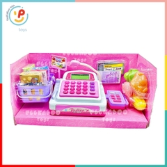 Đồ chơi siêu thị máy thu ngân có đèn và âm thanh màu hồng 36cm 5927 PeeKaPaw Toys