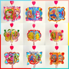 (Sẵn pin) Lồng đèn Trung Thu Nhân Vật Hoạt Hình 5 mảnh CÓ NHẠC ĐÈN Peekaboo Toys