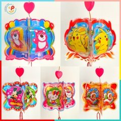 (Sẵn pin) Lồng đèn Trung Thu Nhân Vật Hoạt Hình 5 mảnh CÓ NHẠC ĐÈN Peekaboo Toys