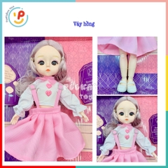 Búp bê bé gái có khớp tay tóc xám thời trang cao 32cm 826-5 peekabootoys