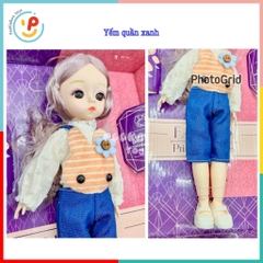 Búp bê bé gái có khớp tay tóc xám thời trang cao 32cm 826-5 peekabootoys