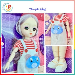 Búp bê bé gái có khớp tay tóc xám thời trang cao 32cm 826-5 peekabootoys