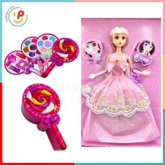 Búp bê công chúa và bộ trang điểm phấn mắt làm đẹp cho bé Lollipop peekabootoys 8322