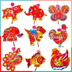 (Sẵn pin) Lồng đèn Trung Thu truyền thống 30cm giấy bóng kiếng CÓ NHẠC ĐÈN cho bé chơi lễ Peekaboo Toys