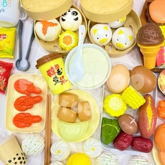 Đồ chơi nấu ăn 88 chi tiết DIMSUM gà rán nồi hấp bánh bao Peekabootoys
