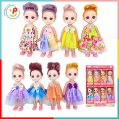 Trọn bộ 8 hộp búp bê công chúa nhỏ cao 10cm 8858 peekabootoys