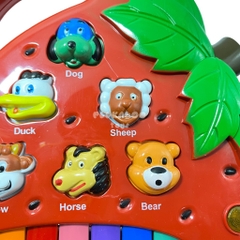 Đồ chơi Đàn Piano Hình Trái Dâu Đỏ có đèn và âm thanh tiếng kêu động vật dễ thương cho bé PeeKaPaw Toys