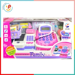 Bộ đồ chơi bán hàng Máy Tính Siêu Thị Băng Chuyền 5901 CÓ ÂM THANH màu hồng đồ chơi trẻ em Peekaboo Toys