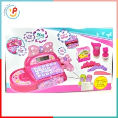 Đồ chơi siêu thị máy thu ngân có nơ màu hồng 50cm 35562 peekabootoys