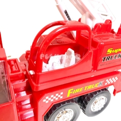 Xe cứu hoả xe cứu hộ xe thang nâng chạy pin 25cm màu đỏ 175-B2 PeeKaPaw Toys