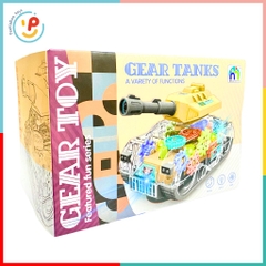 Đồ Chơi Xe Tăng GEAR TANK 22139 Trong Suốt Có Đèn Led Nhiều Màu và Âm Thanh PeeKaPaw Toys