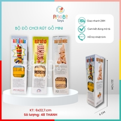 Đồ chơi rút số bằng gỗ nhiều mẫu loại lớn và mini 48 thanh đồ chơi trẻ em Peekapaw Toys