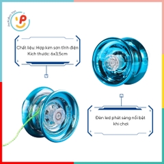 Con quay YoYo 779-034 kim loại nhiều màu chất lượng cao đồ chơi trẻ em Peekaboo Toys