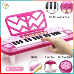Đồ chơi Đàn Organ 3206 sử dụng pin có kèm micro cho bé tập hát làm ca sĩ học âm nhạc Peekaboo Toys